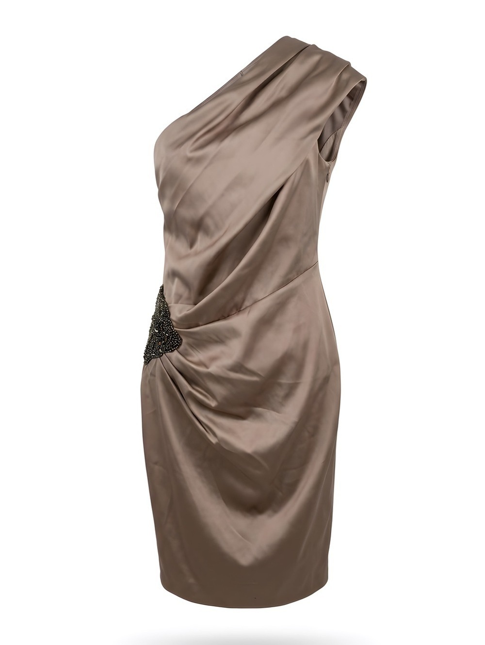 Mother of the Bride /Groom Clearance Sale - Eliza J One-Shoulder Taupe Dress